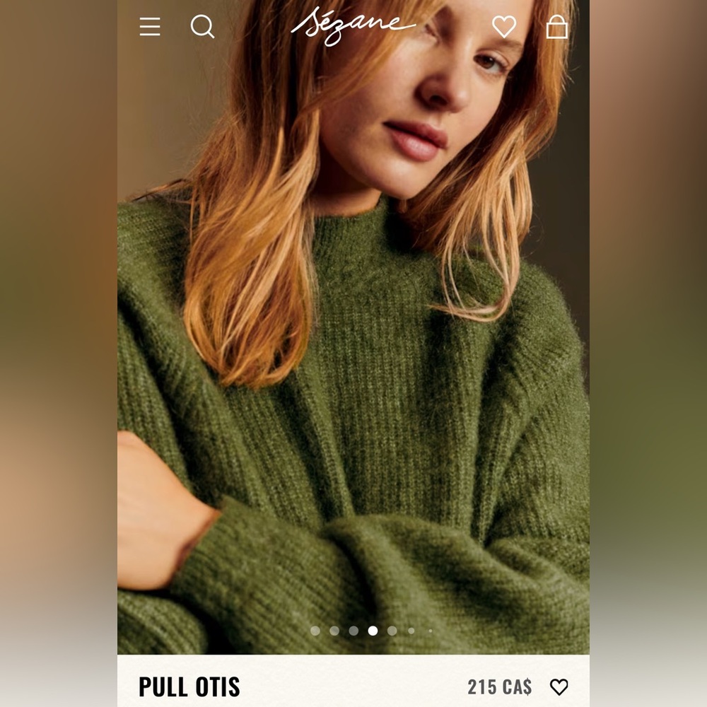 Sézane Otis Sweater in autumn green